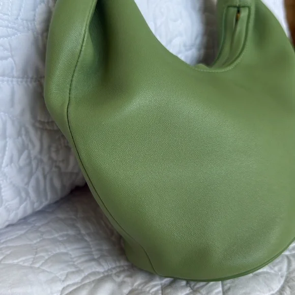 Cult Gaia Meerah Bag Calla Lily Green Gold Leather Mini Shoulder Handbag Top - Picture 6 of 14